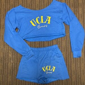 UCLA Blue Off-the-Shoulder Sweater
